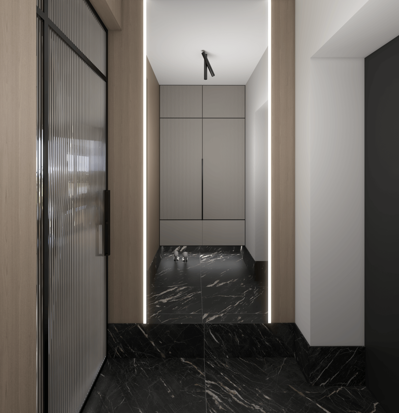 duże lustro w wiatrołapie