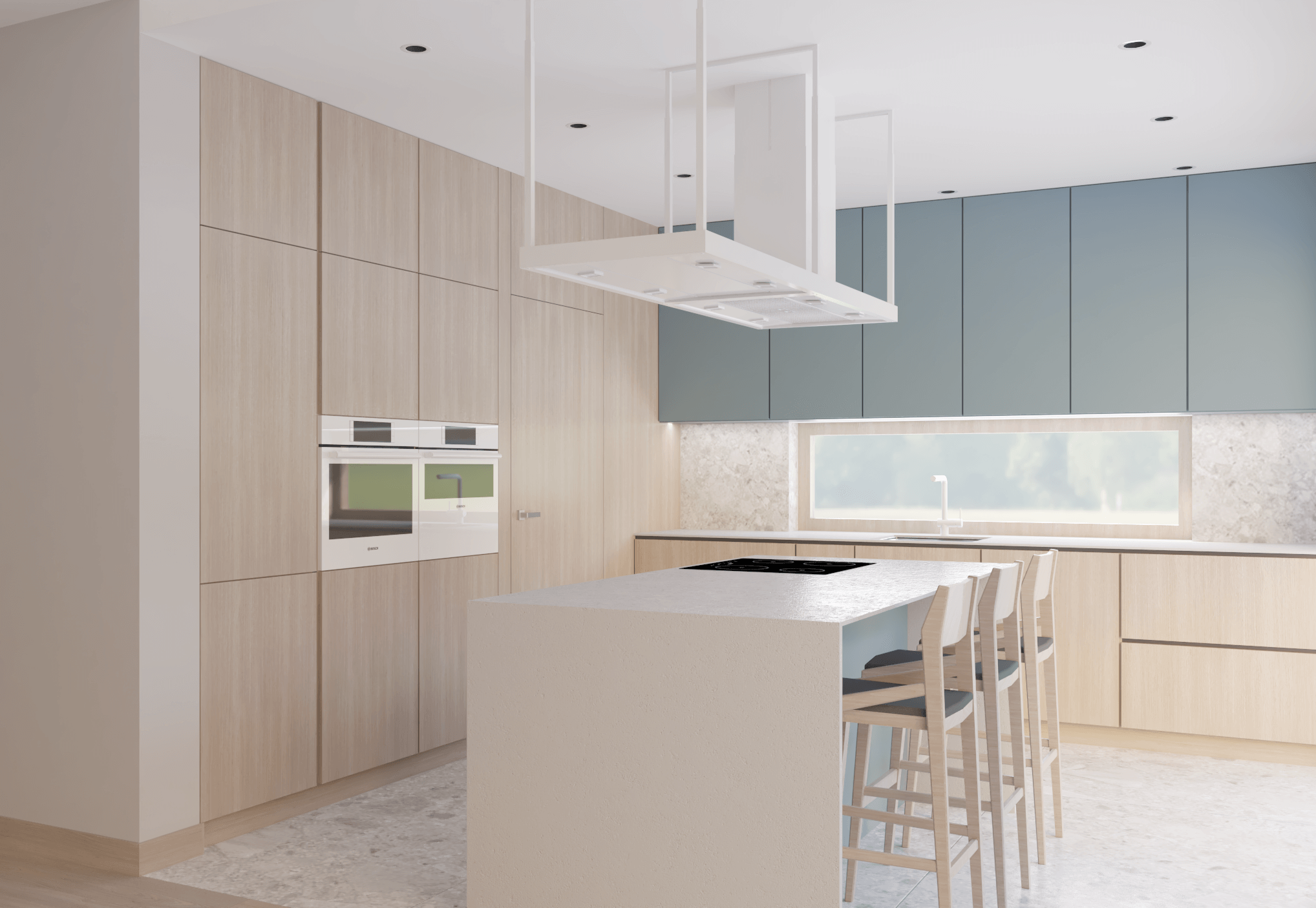 nowoczesna kuchnia z wyspą kuchenną