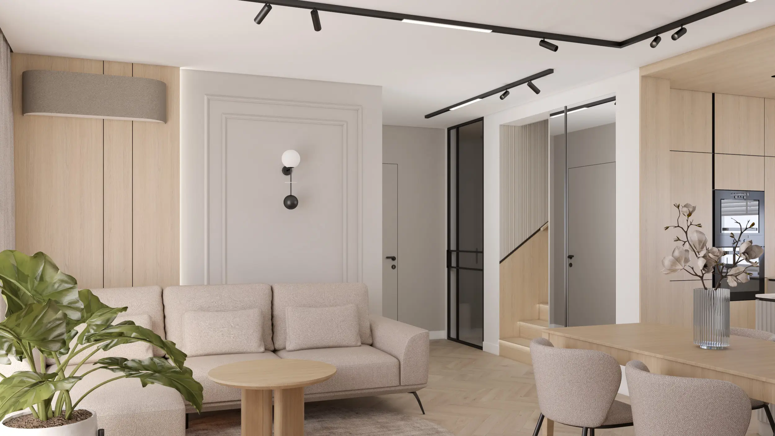 drewno w nowoczesnym wnętrzu