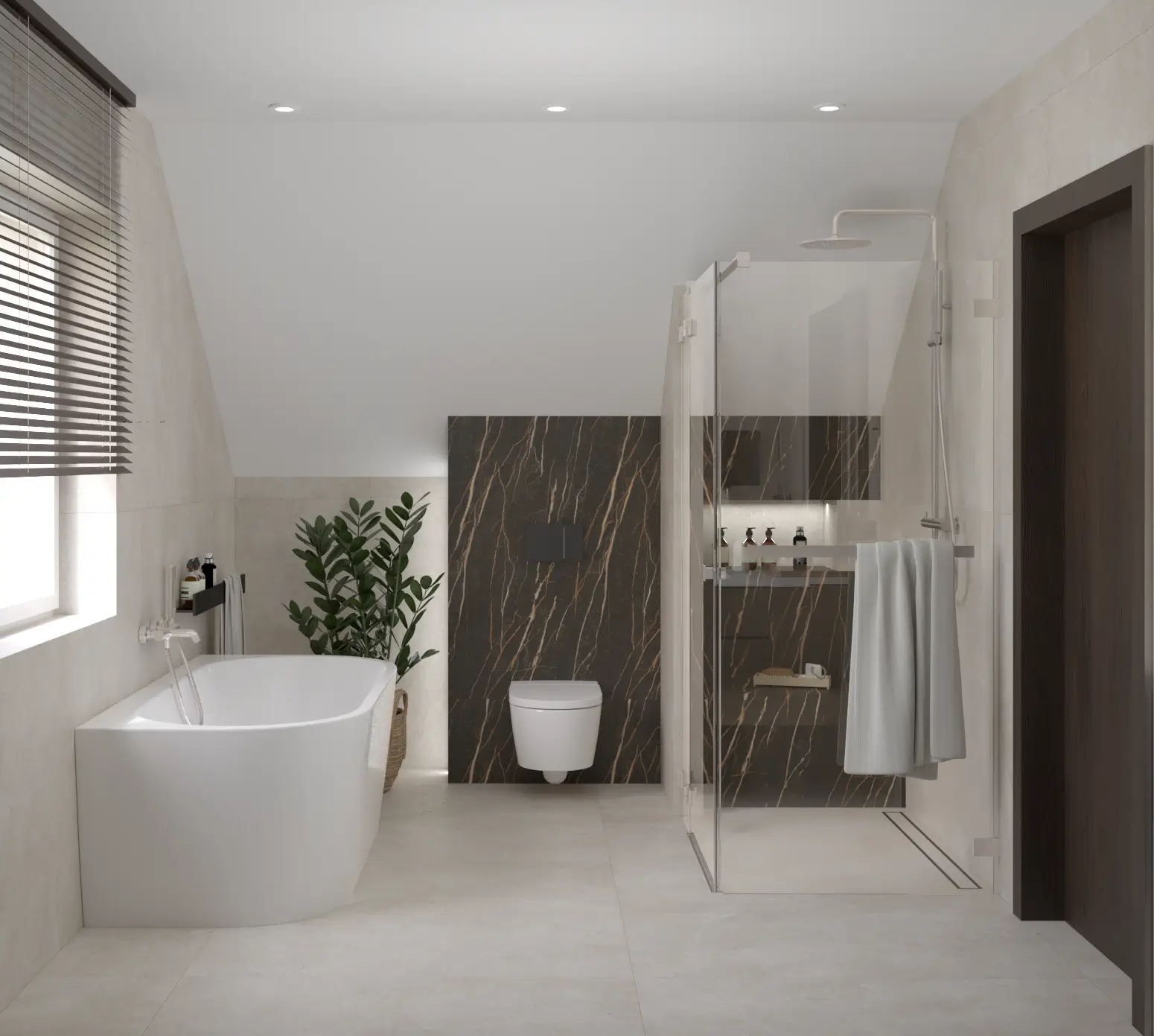 kabina prysznicowa na poddaszu