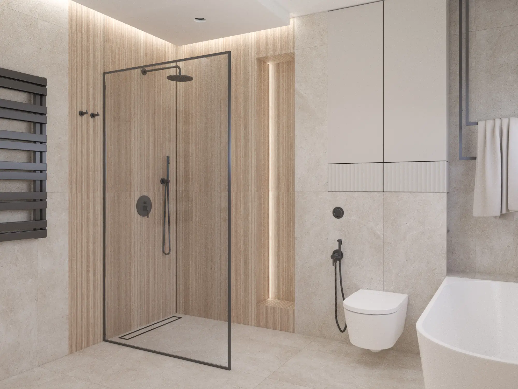 ścianka prysznicowa walk-in