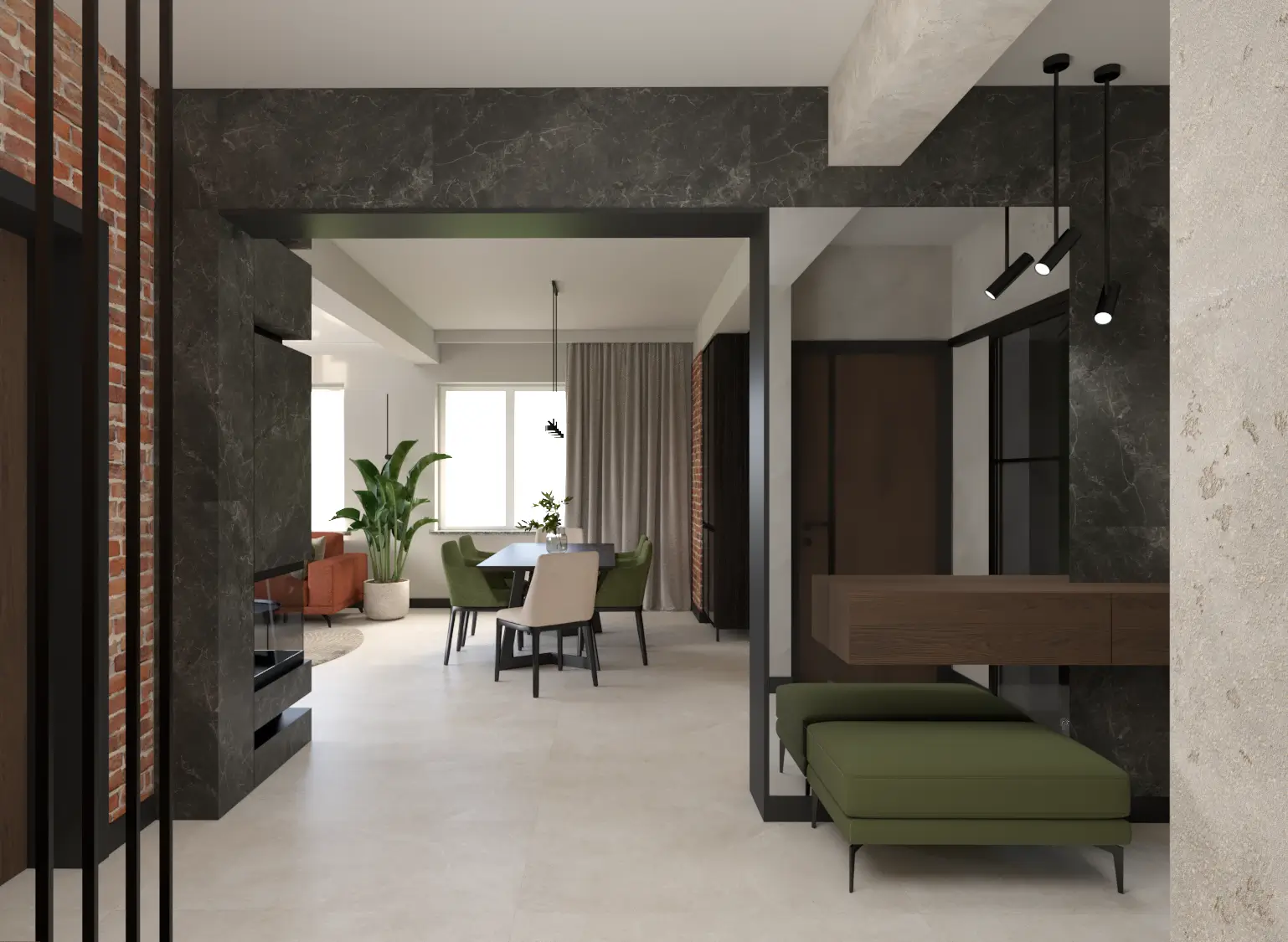 wejście do salonu ze spieku