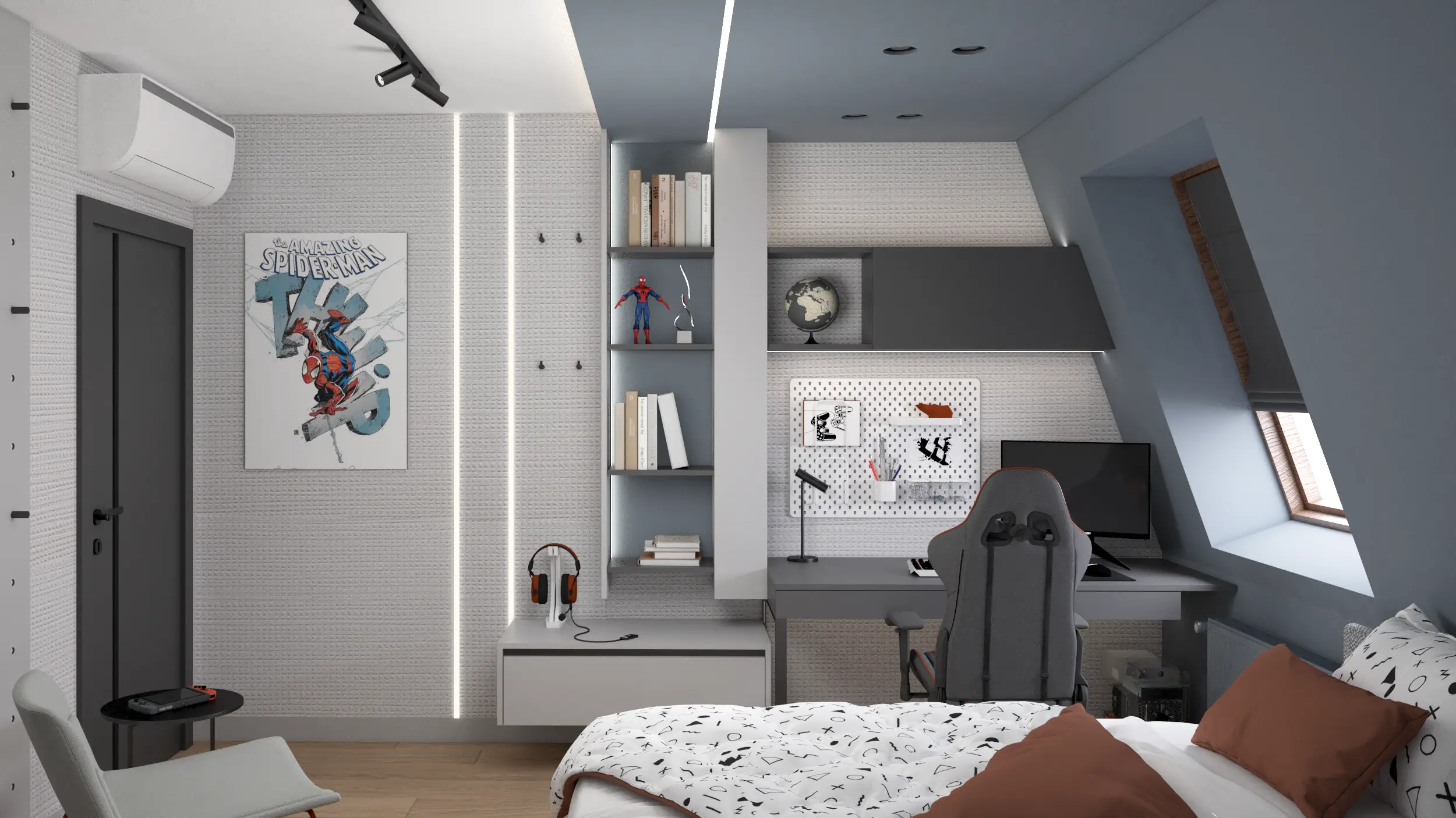 ledy w pokoju nastolatka