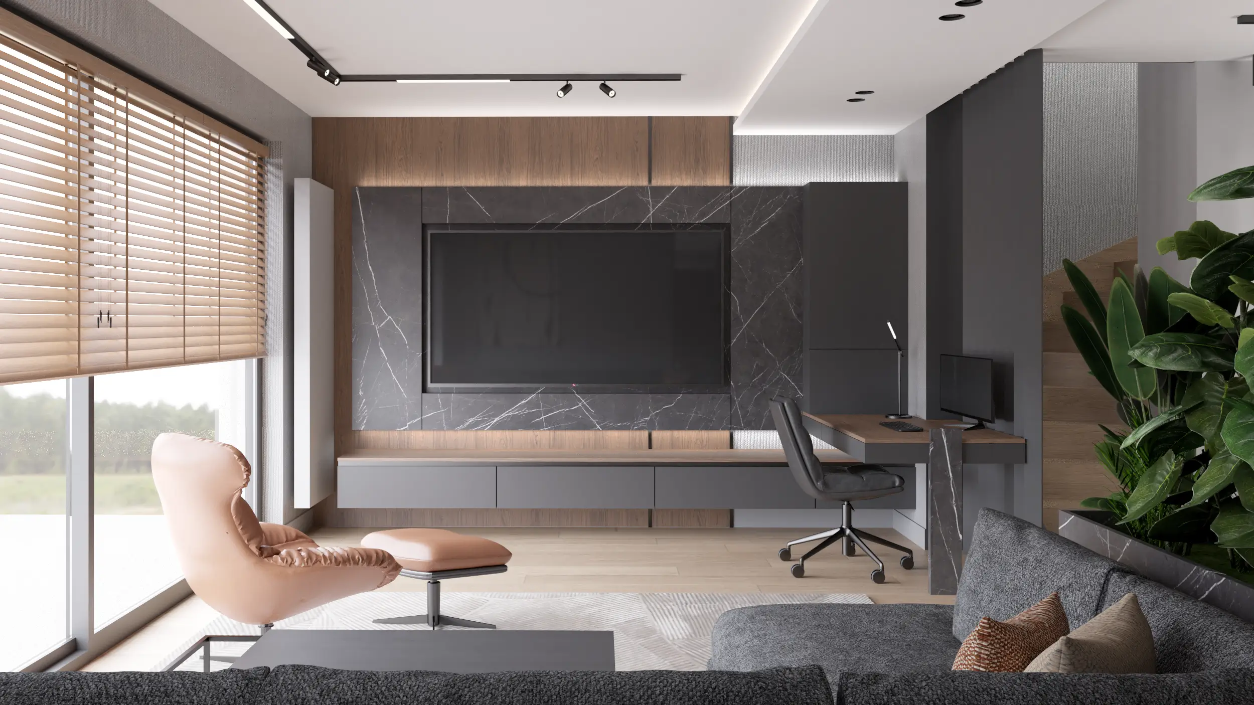 ściana tv ze spieku